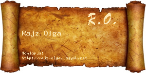 Rajz Olga névjegykártya